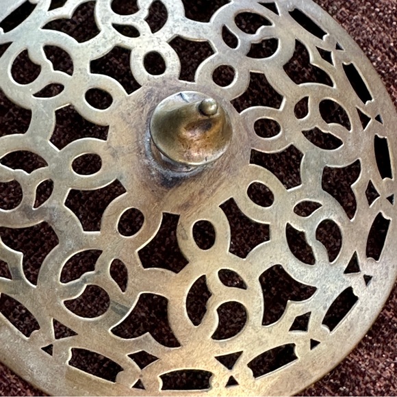 Sterling Silver Flower Arranger with Brass Screen - Picture 9 of 16